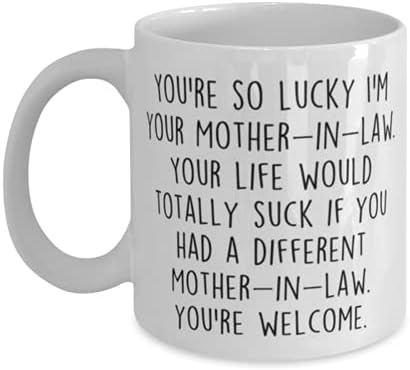 מצחיק אמא במשפט ספל, אתה כל כך בר מזל אני שלך, אמא במשפט יום הולדת רעיון, הווה עבור אמא, קרמיקה קפה כוס, 11