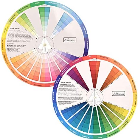 צבע יצירתי גלגל, צבע ערבוב למידה מדריך אמנות הוראה ברמה כלי עבור איפור מיזוג לוח תרשים צבע