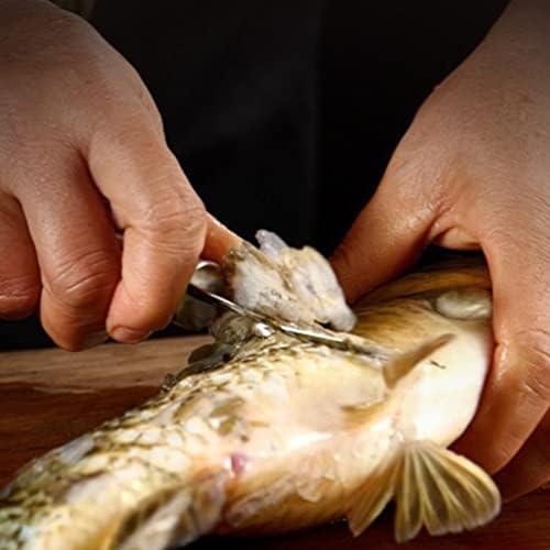 נירוסטה מנקה 5 ב 1 רב תכליתי שרימפס קו דגי לוע סכין 2 חתיכות שרימפס קו סכין דגים בקנה מידה ברווז מעי