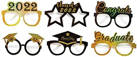 מחזיקי זכוכית Valiclud משקפי ראייה 6 יחידות 2022 משקפי ראק נצנצים זהב משקפי ראייה משקפיים כיתת קישוט