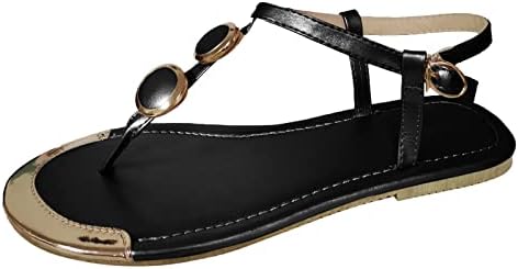 סנדלים לנשים ריינסטון רצועת קליפ הבוהן חוף סנדל אופנה שטוח נעל חופשה כפכפים