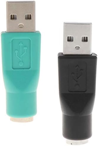 החלפת RENIMENIE זכר USB ל- PS/2 ממיר מתאם עכברים מקלדת מקלדת נקבה - TEAL