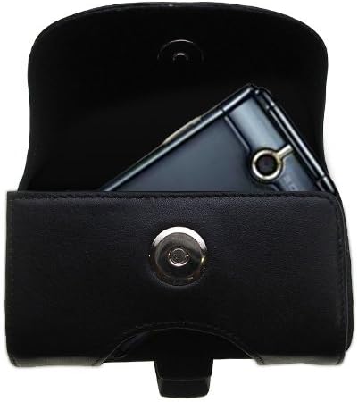 מעצב גומאדי עור שחור עור LG GD350 נשיאה לחגורה - כולל לולאת חגורה אופציונלית וקליפ נשלף
