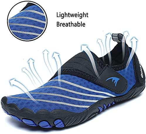 נעלי מים מהיר לילדים בנים בנות בנות יחפות גרבי אקווה קלות סנדלים יבש מהיר מחליק על נעלי ספורט להליכה