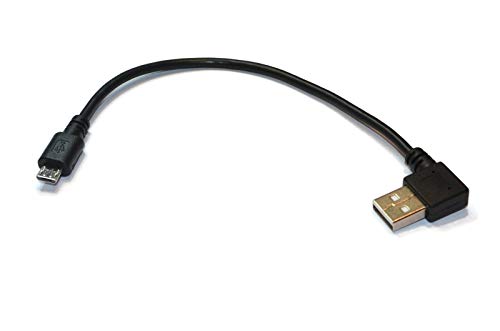 כבל USB קצר זווית ישרה usb - למיקרו B - שחור