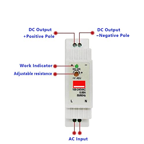 NYCR תעשייתי DIN מסילה מיתוג אספקת חשמל DR-15 15W פלט יחיד 5V 12V 24V AC AC ל- DC ממיר מתג מתג קלט