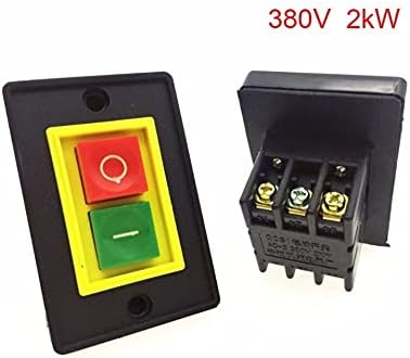 BRART AC 380V 2KW ירוק אדום ירוק 2-פוזיצטין קלט/פלט הפעלת כפתור עצירה מתג כפתור 7.3 x 4.8 x 4