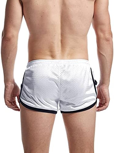 השפעה גברים רשת 3 אינץ ' מכנסיים קצרים סקסי צד פיצול אימון מכנסי ריצה