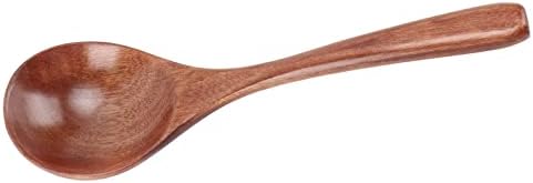יפני סגנון יד עץ עגול מרק כף עץ שיטה גדול עגול פה מרק כפית מטבח קישוט לאכילה ערבוב ערבוב