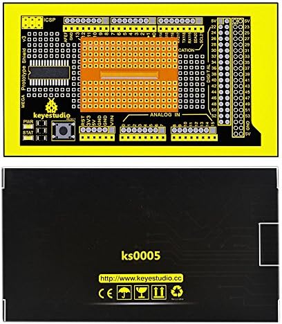 Keyestudio Mega Prototype Shield V3 לוח עבור Arduino Mega R3 2560, עם 170 נקודות להלחמת לחם, קל לשימוש, נהדר לפרויקטים