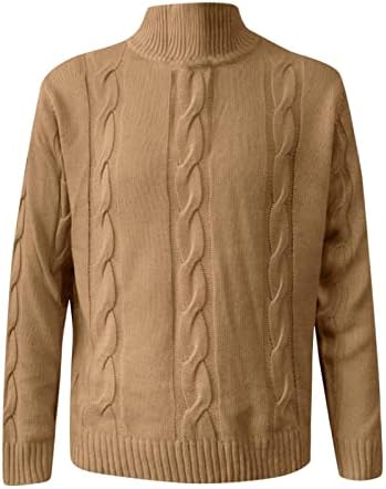 דודובבי סוודר שרוול ארוך עבור Mansweater אופנה מוצקה צוואר עגול צוואר ארוך שרוול ארוך סרוג בתוספת גודל סוודרים