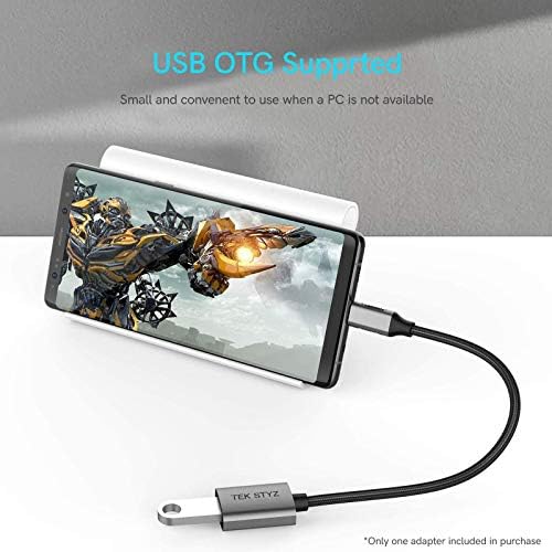מתאם Tek Styz USB-C USB 3.0 עובד עבור Samsung Galaxy SM-A015G OTG Type-C/PD זכר USB 3.0 ממיר נקבה.