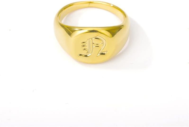 3 חנות מינימליסטי תכשיטי רטרו ראשי תיבות טבעת לגברים נשים א-ת ישן אנגלית אותיות שלט טבעות זהב ליידי-זהב-צבע-8-26712