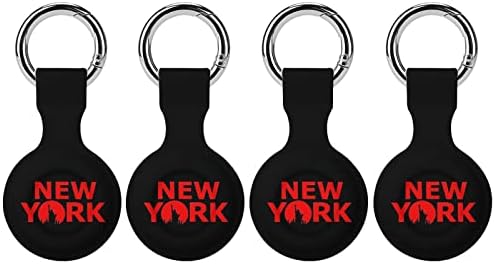 ניו יורק מודפס סיליקון מקרה עבור תגי אוויר עם מחזיק מפתחות מגן כיסוי אוויר תג מאתר גשש אביזרי מחזיק