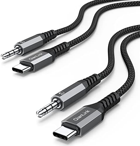 USB C עד 3.5 ממ AUDIO AUX JACK כבל, סוג C עד 3.5 ממ אוזניות רכב סטריאו תואם לסמסונג גלקסי S23+ S22 S21 S20