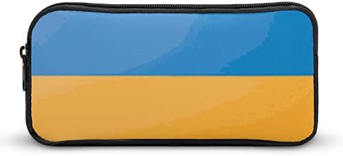 מארז עיפרון דגל אוקראינה yho עפרון גדול תיבת איפור איפור שקית נייר מכתבים מחזיק עם רוכסן עם רוכסן