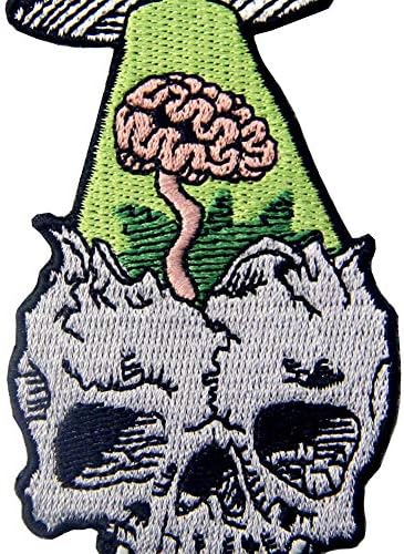 מאבד מוח מוחי שאבד בברזל תג רקום של UFO על תפירה על סמל