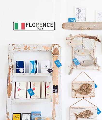 פירנצה, איטליה-שלט דגל איטלקי - שלט חידוש מתכת לקישוט הבית, עיצוב קיר מסעדה איטלקית, שלט רחוב, שלט עיר הולדת איטלקית