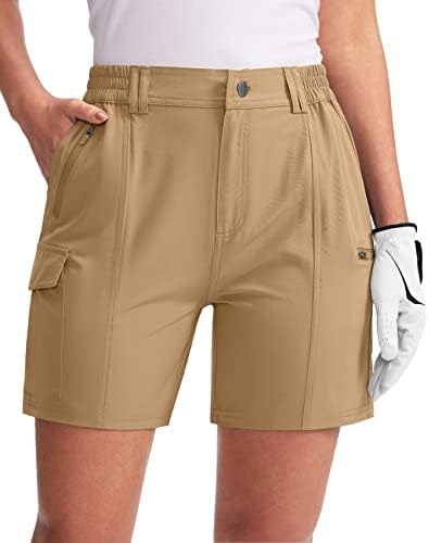 G מטייל גולף טיולים רגליים הדרגיות מכנסיים קצרים של מטען 5 עם 7 כיסים מהיר יבש קל משקל חיצוני קיץ מכנסי קיץ לנשים