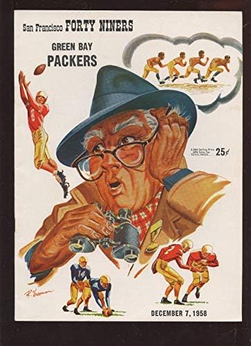 7 בדצמבר 1958 תוכנית NFL Green Bay Packers בסן פרנסיסקו 49'ers Exmt - תוכניות NFL