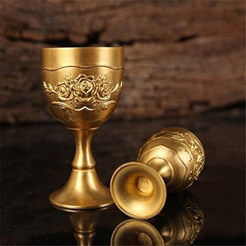 גנרי פליז מיני יין זכוכית הקלה וודקה גביע 100 מ ל 50 מ ל רוחות כוס זהב עתיק כוס נייד חתונה קישוט