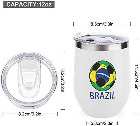 כוס בקבוק כדורגל בברזיל עם מכסה מבודד נירוסטה כוס כוס קיר כוסית קיר כוסות בית