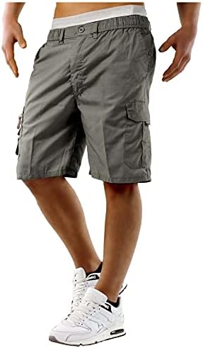 מכנסי מטען לגברים מכנסיים צבע טהור טהור חיצוני רוכסנים מכנסיים מכנסיים מכנסיים מכנסיים קצרים