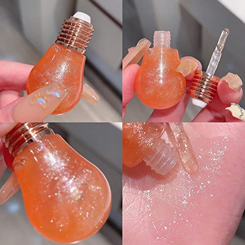 מיני גלוס לילדים קטן אור הנורה גלוס סוכריות בטעם שפתיים שמן לחות שפתיים גוון נוזל עם גליטר 10