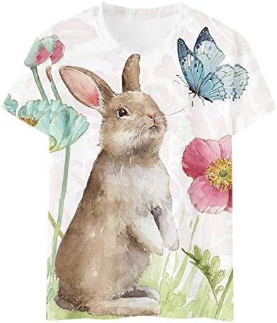 חולצות ארנב חמודות לנשים קז'ואלים קיץ חולס פסחא