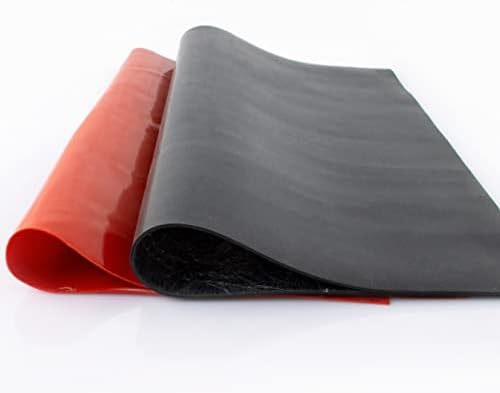 2 pcs 500x500x1mm צלחת סיליקון אדומה/שחורה ספיגת הלם החלקה ואטם עמיד בטמפרטורה גבוהה - אטם עמיד