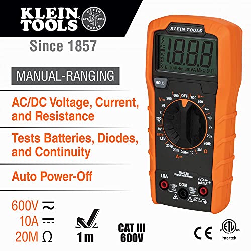 Klein Tools 69355 ערכת בדיקות חשמליות של Multimeter Multimeter Premium & 80016 ערכת כלים של Finder Finder