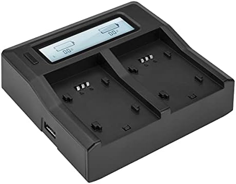 מטען חכם כפול קומפקטי קומפקטי עם מסך LCD עבור GoPro Hero 5 חבילת סוללות AABAT-001 שחורה