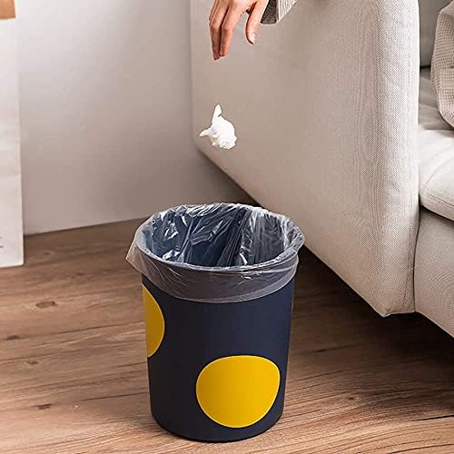 פח אשפה פסולת סל נייר סלי נייר חכמים לחדר אמבטיה חדר שינה במשרד פחי נייר גדולים 10 ליטר/צהוב / 3 יחידות
