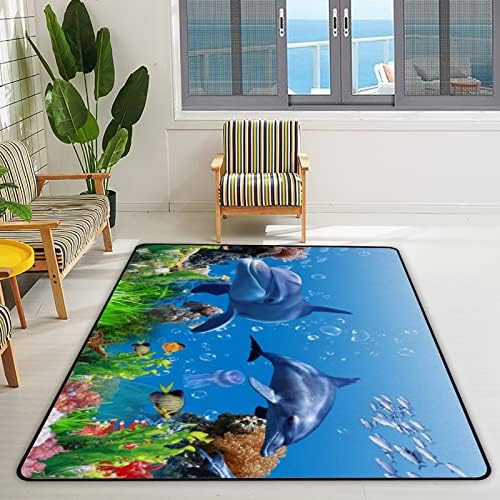 זוחל שטיח מקורה משחק מחצלת דג ים 3D לסלון חדר שינה חינוכי חינוך משתלת שטיחים שטיחים 72x48in