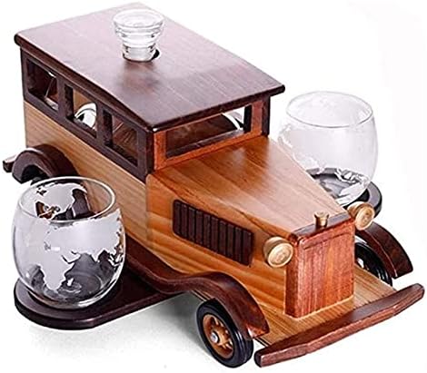 לגין ויסקי לגין יין לגין יצירתי נהיגה רכב בצורת בית בר 3 יחידות ויסקי לגין סט עם עץ רכב עבור משקאות