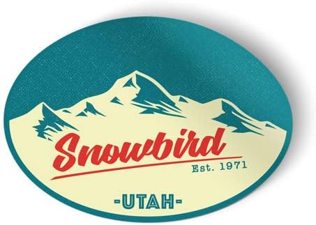 Squiddy Snowbird Utah - מדבקות מדבקה ויניל לטלפון, מחשב נייד, בקבוק מים