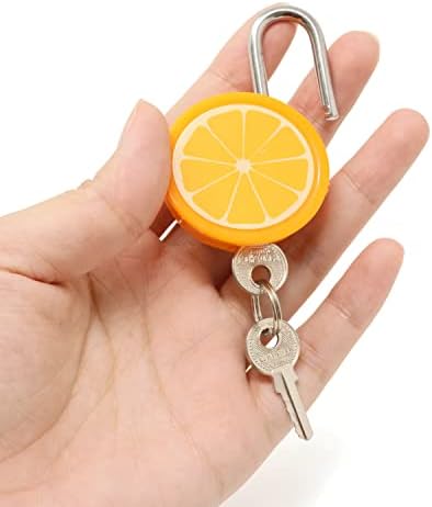 Honbay חמוד מנעול פירות תפוז מנעול מנעול מנעול עם מפתחות - לארגז תכשיטים, ארנק, תיק יד, תרמילים, ארון, חזה