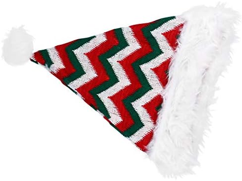 ספורט חג המולד דקור 1 מחשב חג המולד פסים מקסים סנטה קטיפה כובע מסיבת חג המולד כיסוי ראש