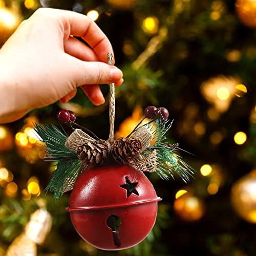 עץ דקורטיבי ג'ינגל לחג המולד מתכת פעמוני תלייה לחג המולד פעמוני קישוט חג פתוח תלוי מיניאטורות חג הפסחא
