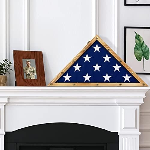 J jackcube עיצוב עץ כפרי דגל צבאי דגל צבא מארז לאנדרטת ותיקי אמריקאים, קבורה, מסגרת הלוויה מסגרת משולש צללים