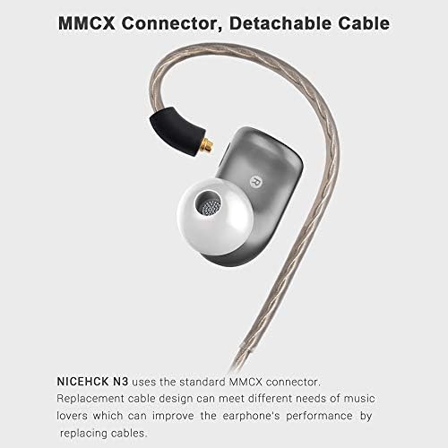 NICEHCK N3 2DD+Piezoelectric Ceramics Driver Hybrid 3 יחידות באוזני אוזניים MMCX ניתוק HiFi אוזניות