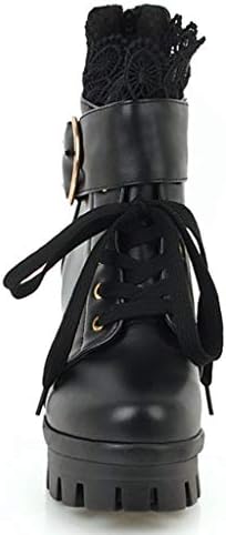 מגפי הליכה של נשים קרסול תומך בוהן מחודדת לנשים מגפיים של נעלי מגף עקב שמנמן בוקרת מגפיים מערביים