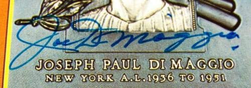 ג 'ו דימאג' יו חתם דקסטר אדום בייסבול הוף גלויה פלאק בקט בס לואה! - חתימות חתוכות של ליגת הבייסבול