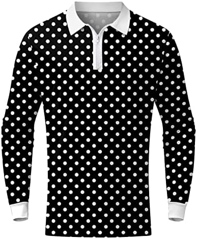 חולצות פולו רוכסן XXBR לחולצות לגברים שרוול ארוך מזדמן כושר דק כושר וינטג 'משובץ אימון מפוס