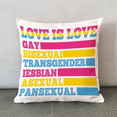 אהבה היא אהבה הומוסקסואלי ביסקסואאי טרנסג'נדר זריקה כרית כיסוי כרית מארז גאווה גאווה קשת להטבים מין
