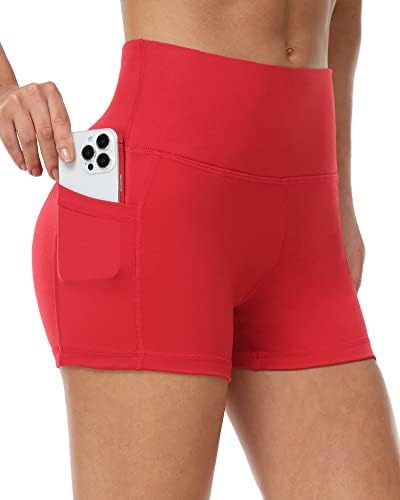 מכנסי יוגה של Chrleisure Spandex עם כיסים לנשים, מכנסי שלל אימון גבוה במותניים 3in 3in