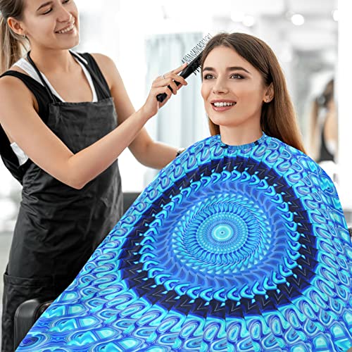 Visesunny Barber CAPE מודרני פרחוני יצירתי צבע מנדלה פוליאסטר שיער חיתוך שיער חיתוך כף קייפ סינר תספורת