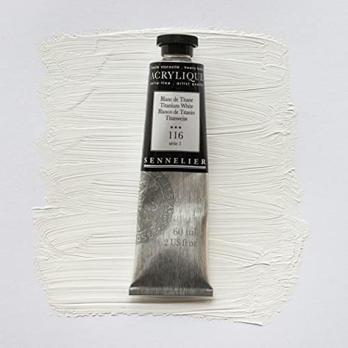 אקריליק של אמנים סננלייר אכזריים, 60 מל, טיטניום לבן S1