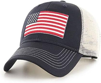 כובע רשת נהג משאית '47 דגל ארה' ב-פרופיל נמוך כובע בייסבול מובנה