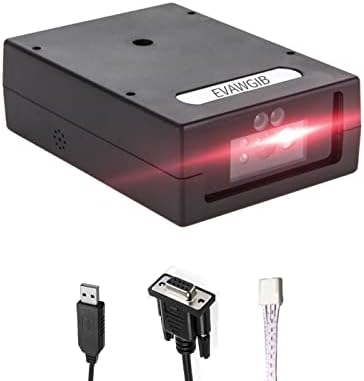 Evawgib Mini Mini USB קבוע הרכבה על סורק ברקוד סורק, CMOS 2D Barcode Reader מודול RS232/TTL/USB מודול